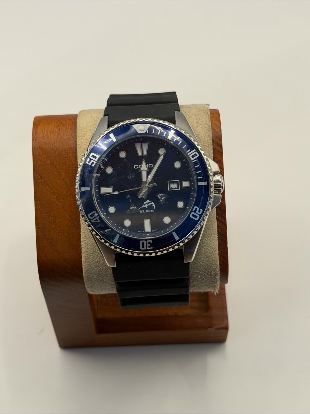 Casio MDV106B-2AV, 200m water resistant, New, Blue/Black